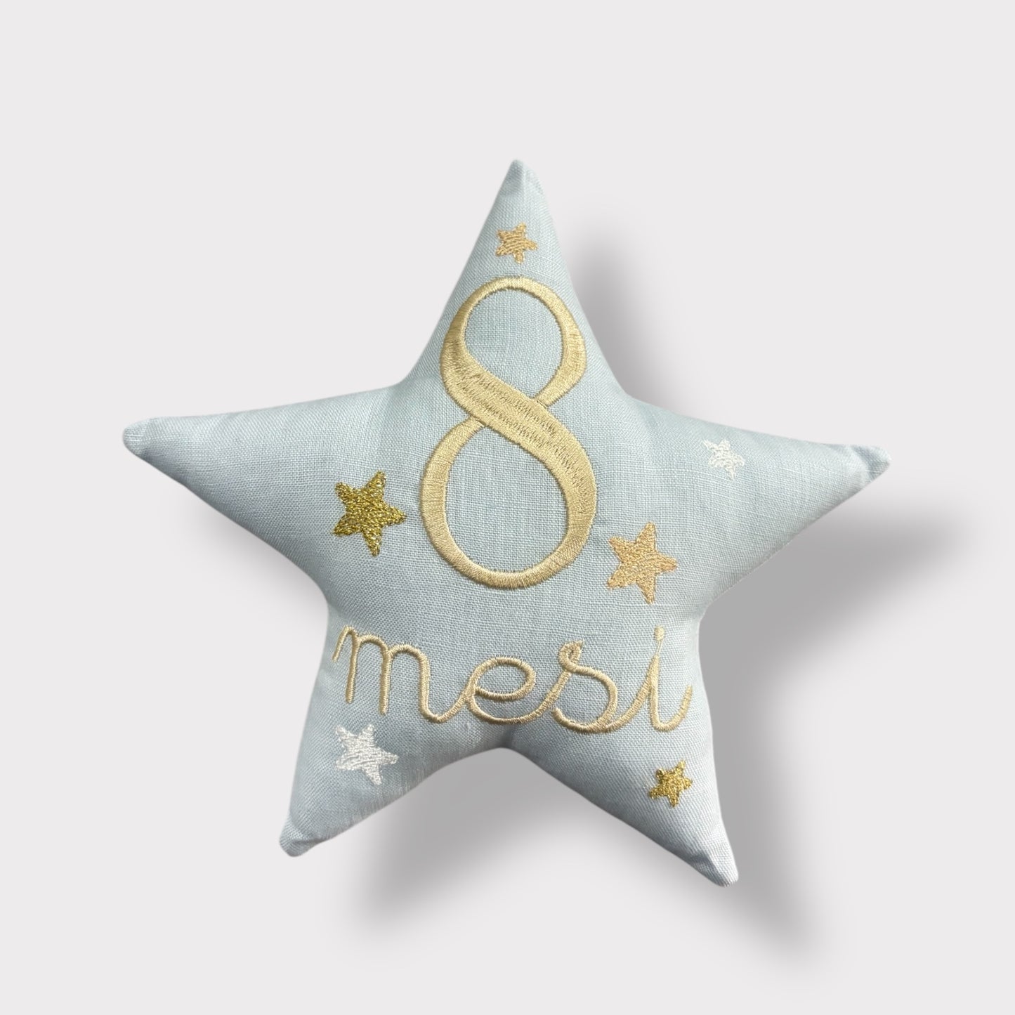 Stella compimese nascita - Ricamo "8 mesi"