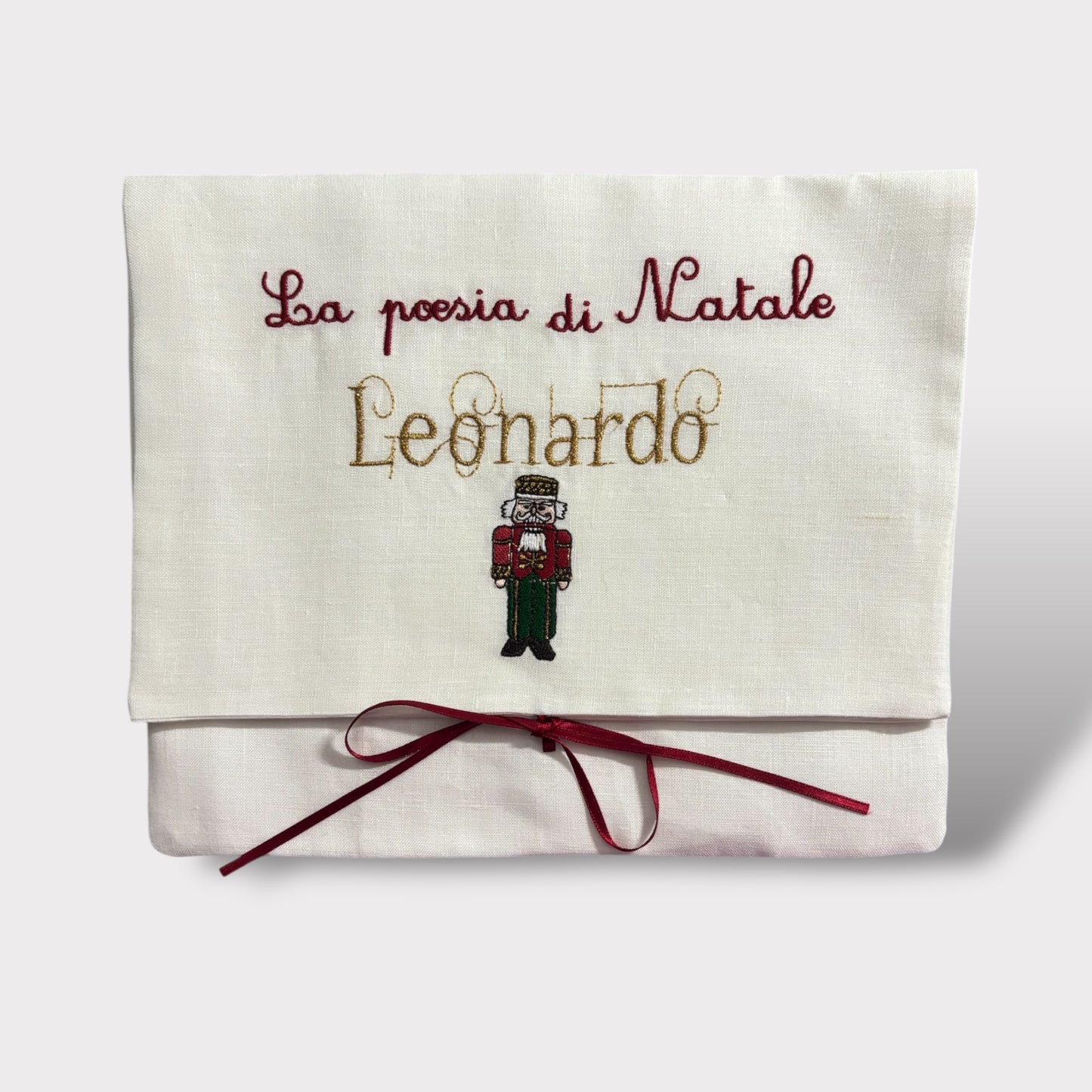 Bustina porta poesia - Leonardo - Embroidery store Letizia