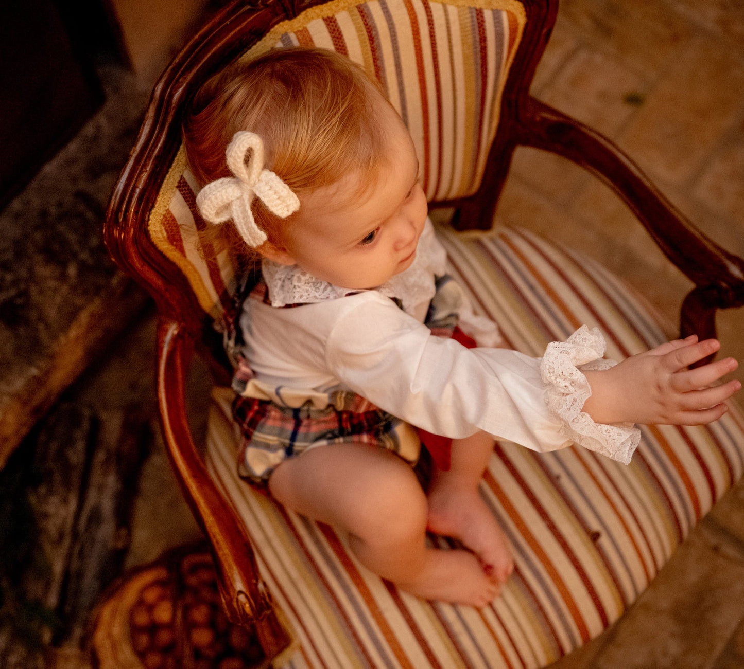 Pagliaccetto in Tartan Lana Vergine ( 03 mesi - 24 mesi ) | Embroidery Store Letizia