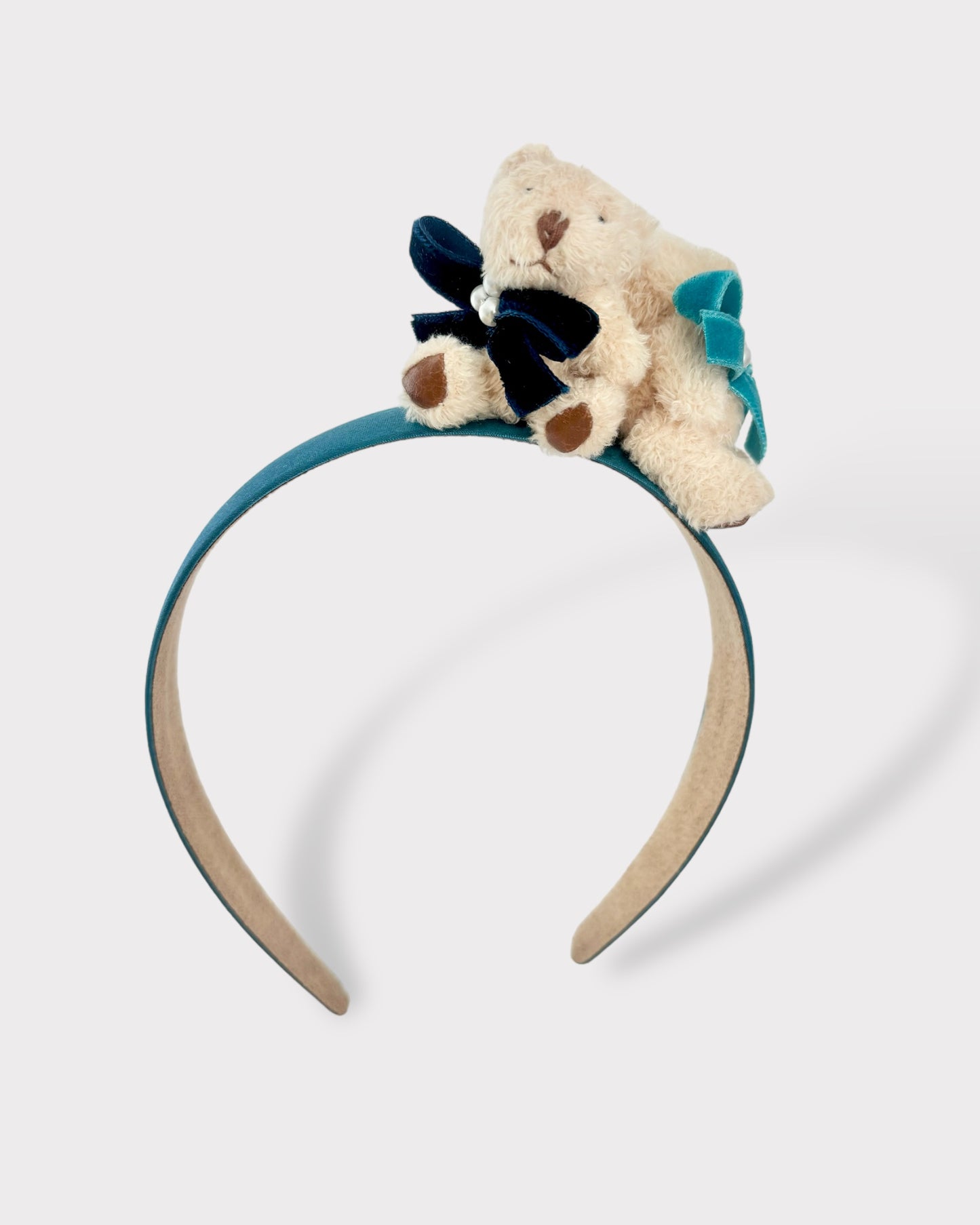 Cerchietto color Petrolio con Orsetti peluche