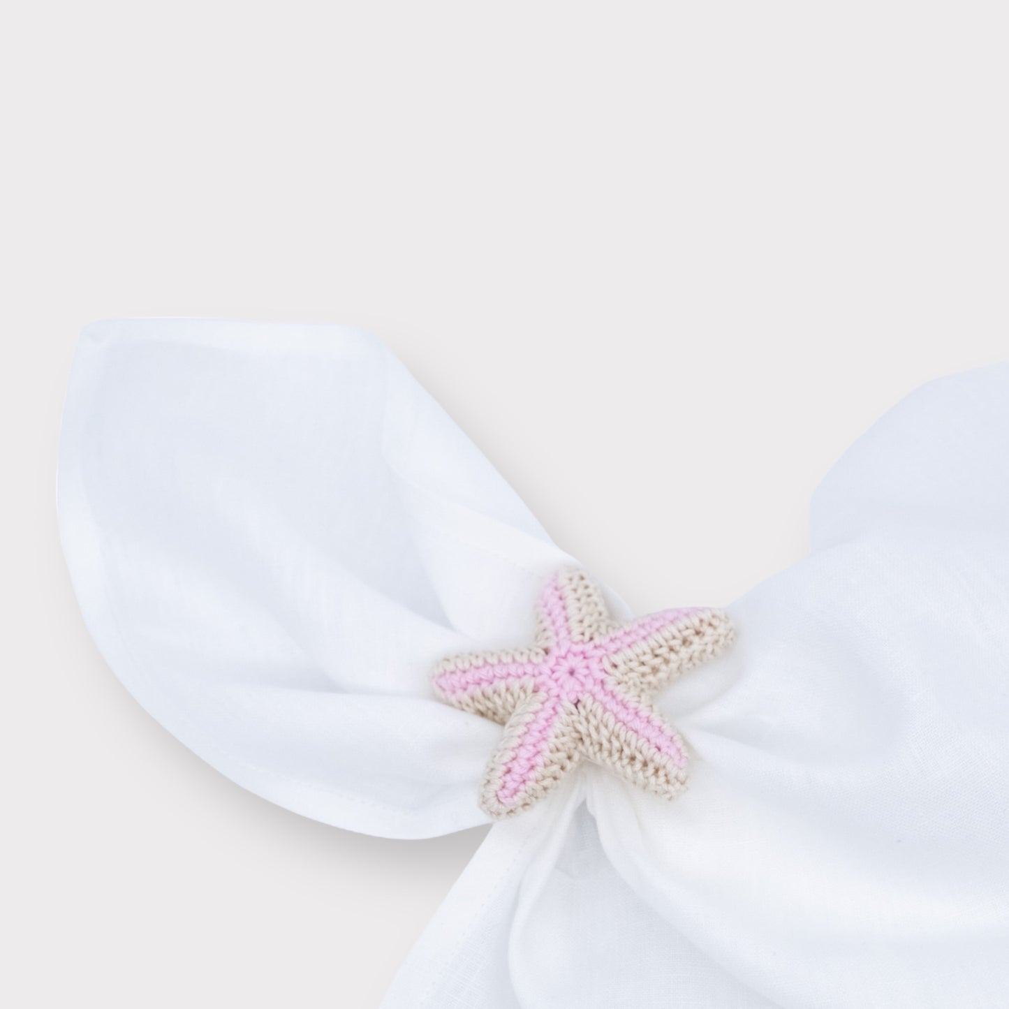 Pure Linen Baby Dou Dou with Crocheted Starfish - Comfort and Elegance for Your Baby | Embroidery Store by Letizia