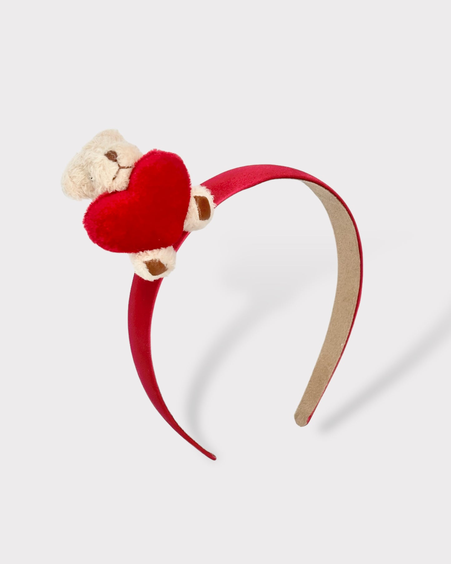 Cerchietto Rosso con Orsetto e Cuore