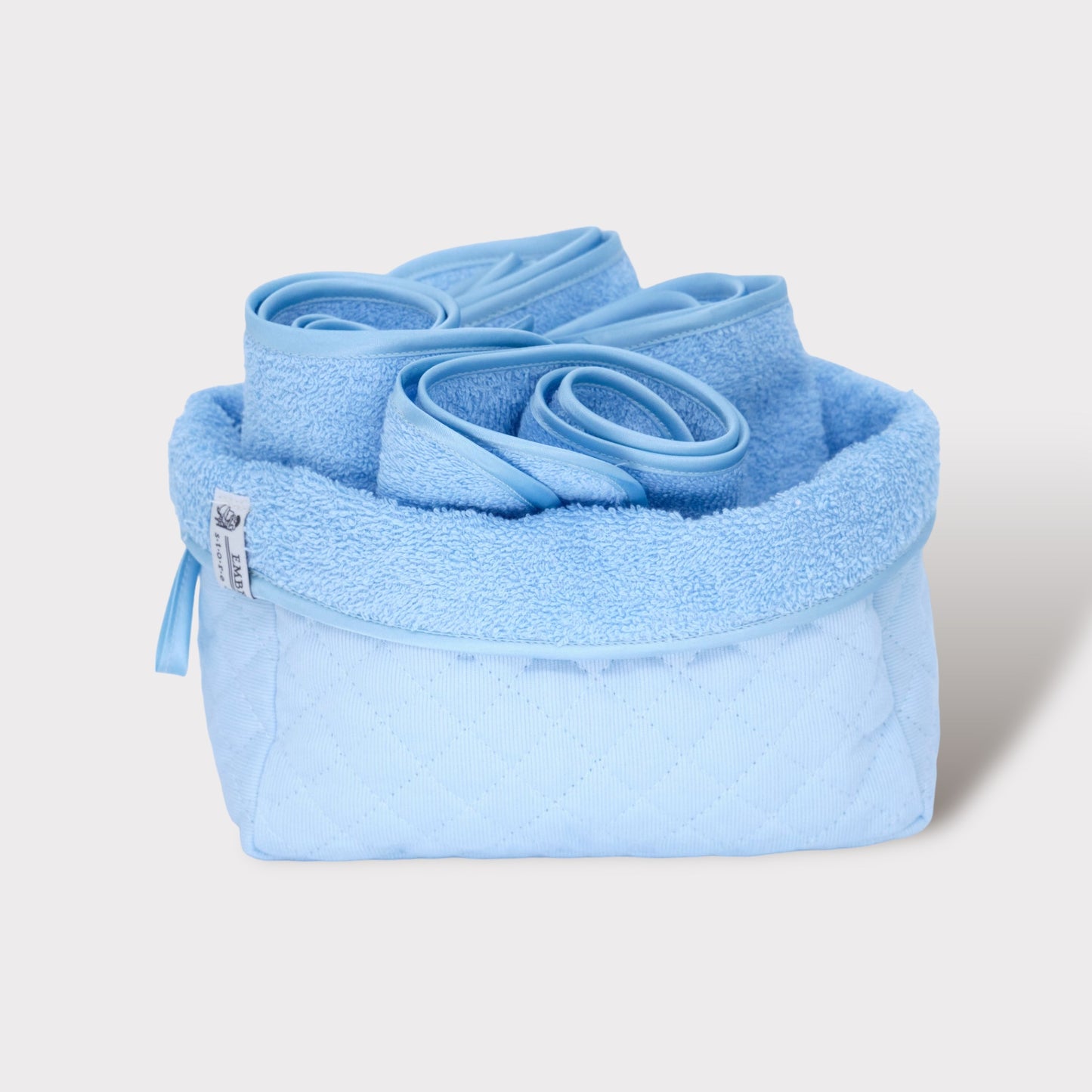 Retro cestino in celeste per neonato