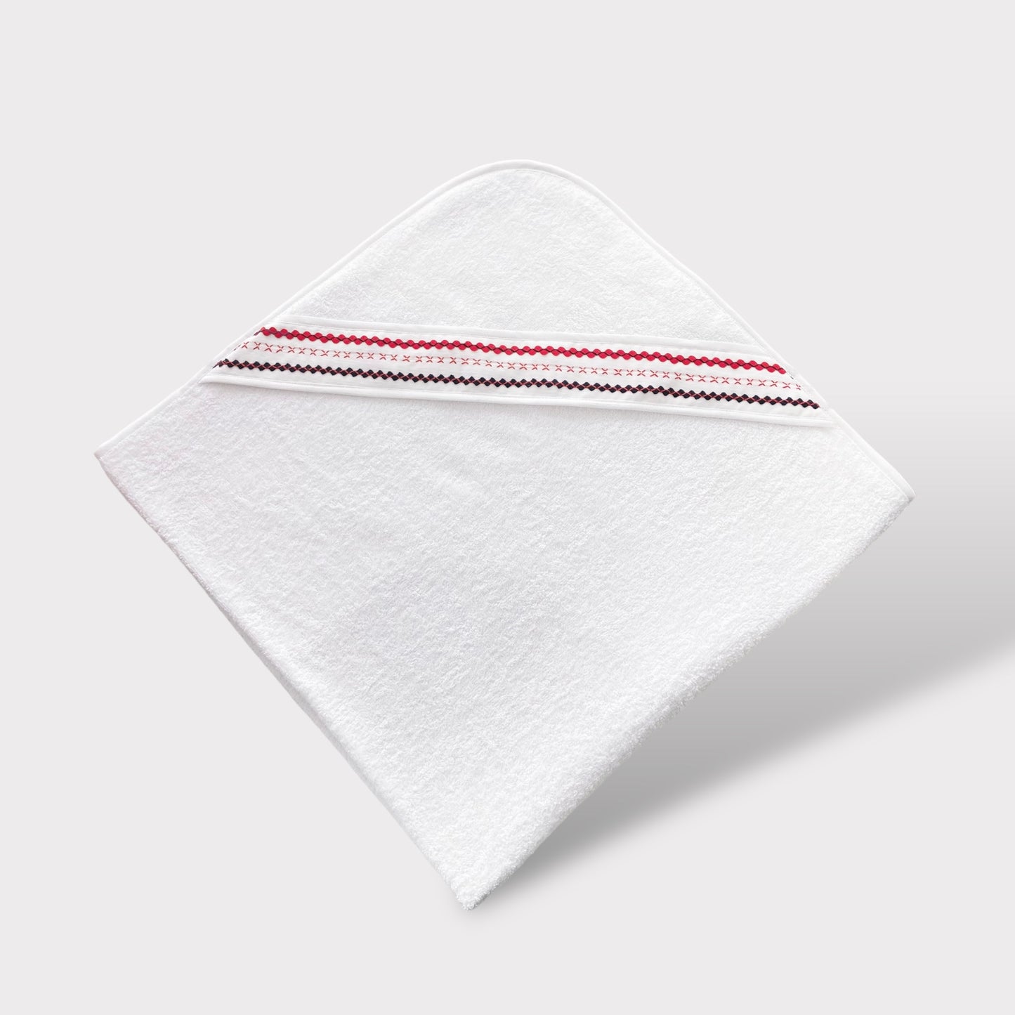 Accappatoio triangolo in spugna di cotone per neonato.