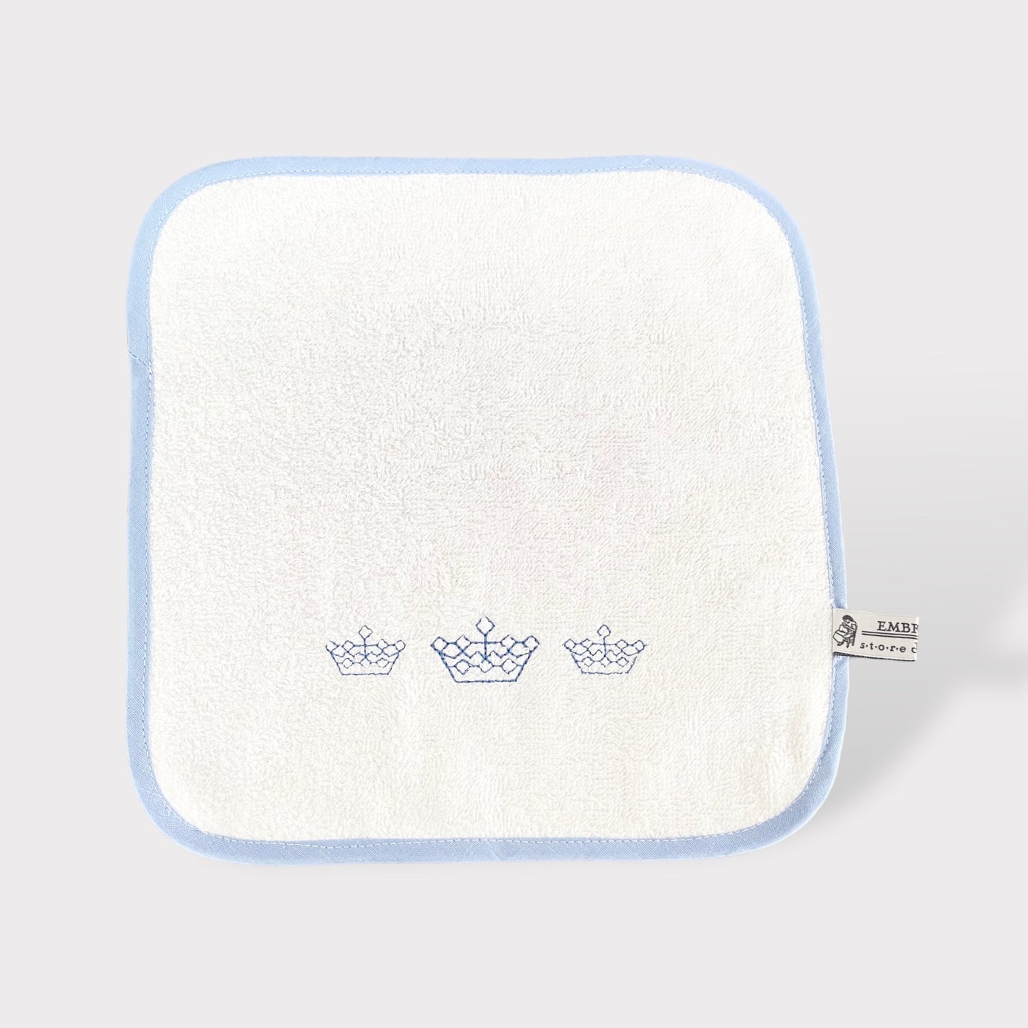 Asciugamano per Neonati in Spugna di Cotone con Ricamo di Corone Rosa - Embroidery Store Letizia