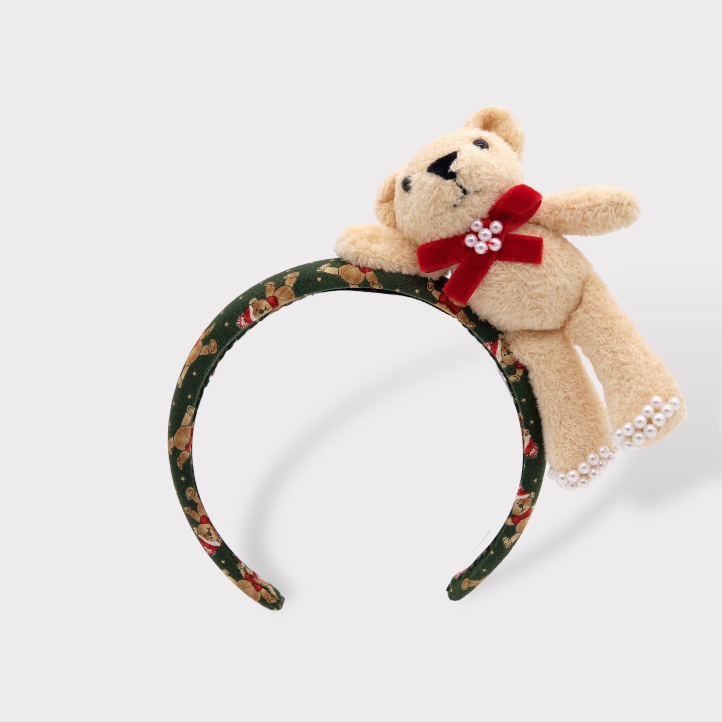 Diadème de Noël ours en peluche