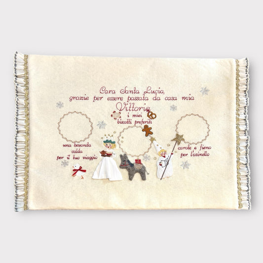 Tovaglietta Santa Lucia e l'asinello