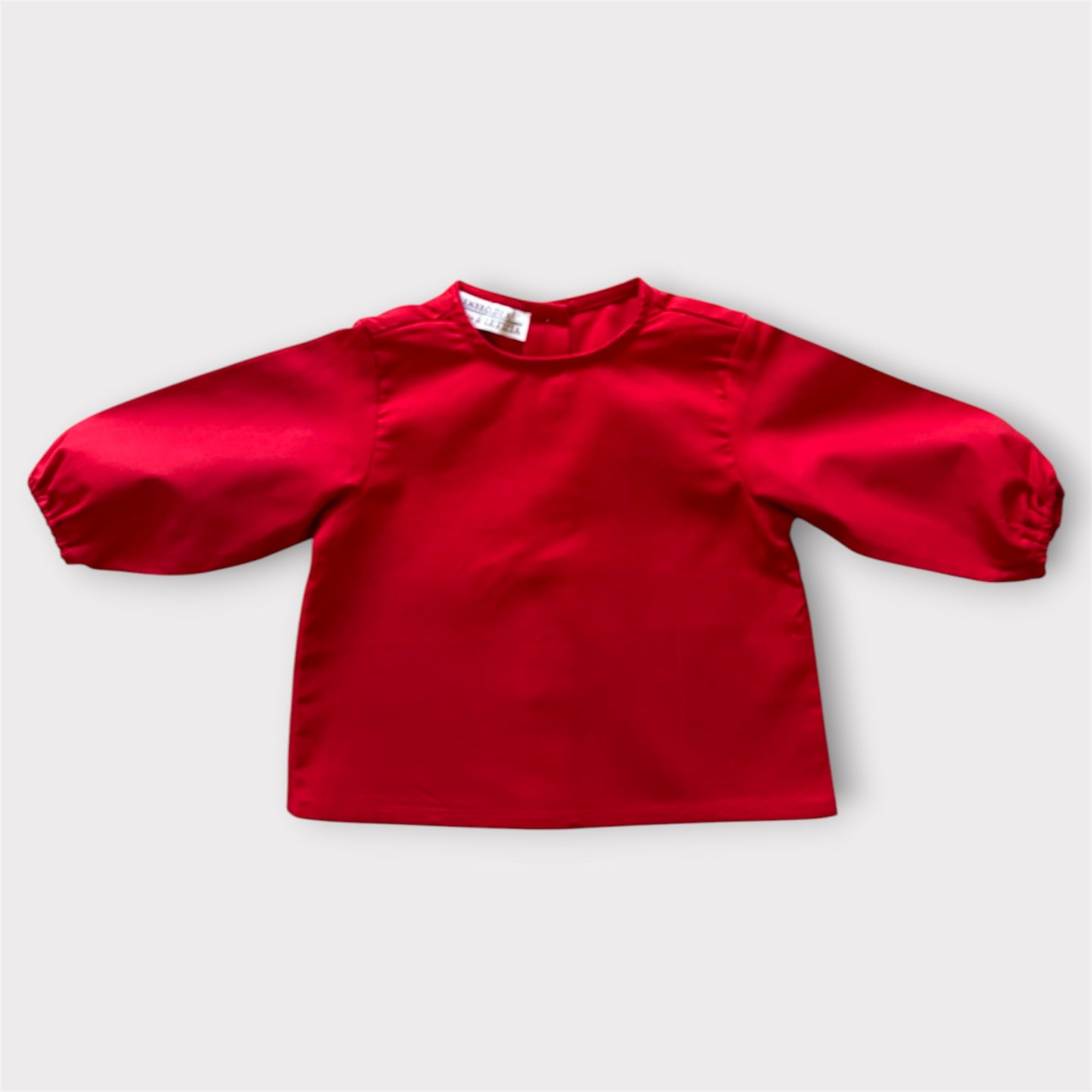 Camicia rossa Cotone  ( 3 mesi - 36 mesi ) | Embroidery Store Letizia