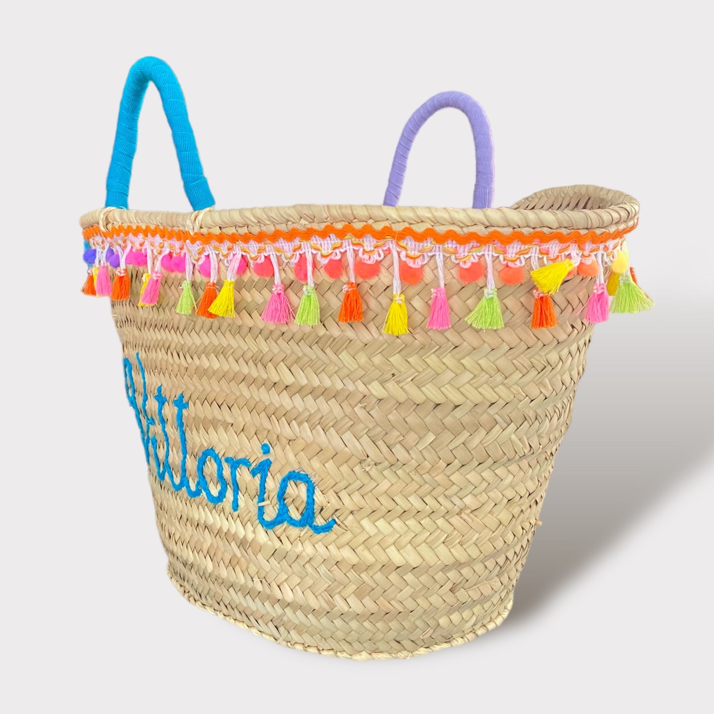 Pom pom beach bag