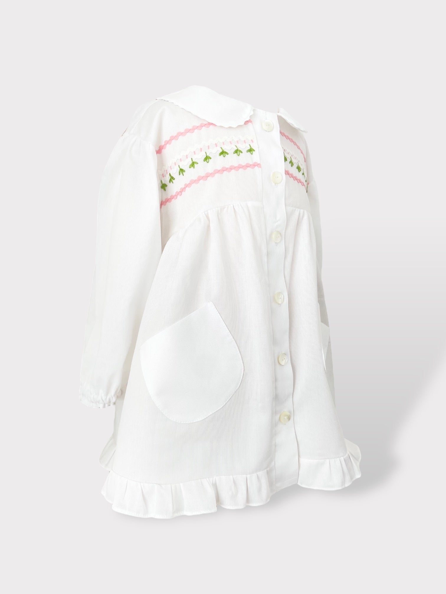 Grembiule Bianco per Bambina Asilo - Cotone  Embroidery Store Letizia –  Embroidery store di Letizia