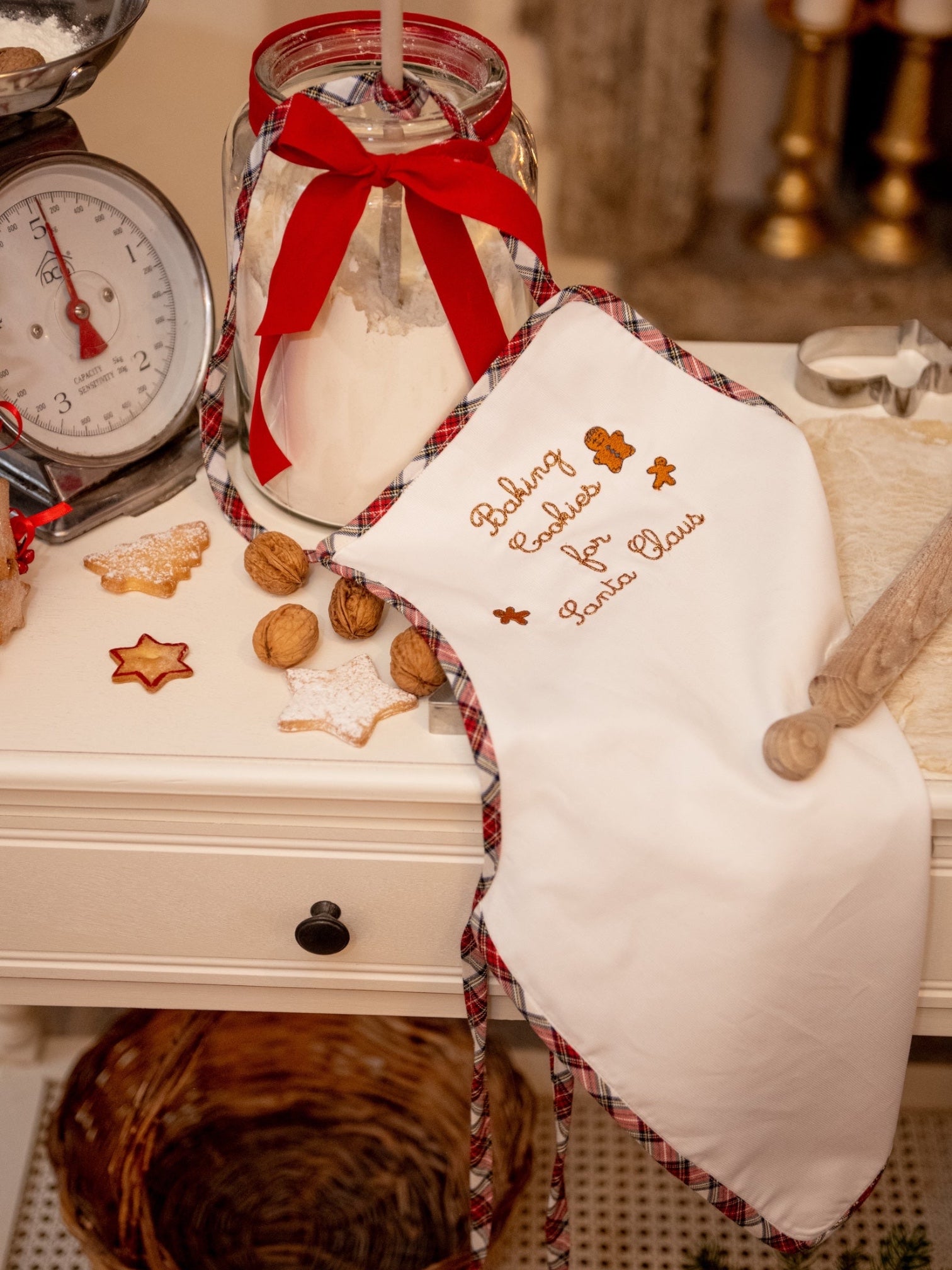 Grembiule Cucina Bambini - Cookies for Santa Embroidery store Letizia –  Embroidery store di Letizia