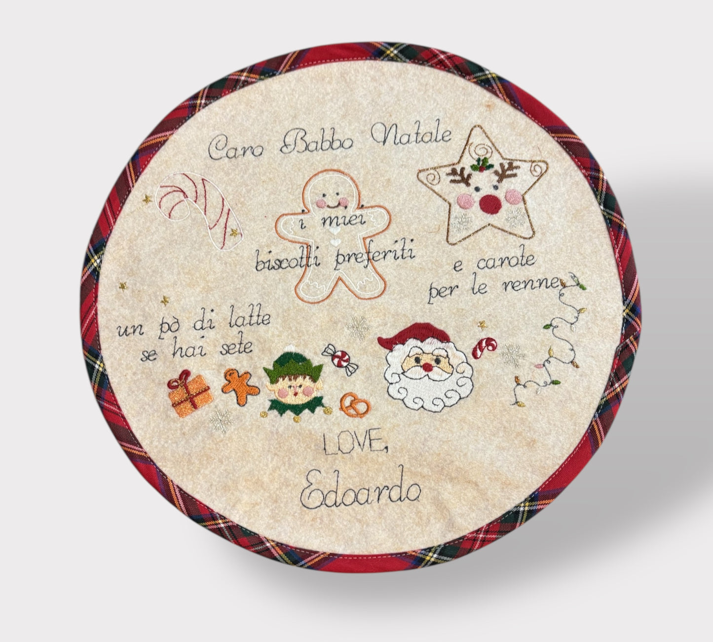 Tovaglietta tonda Santa Claus