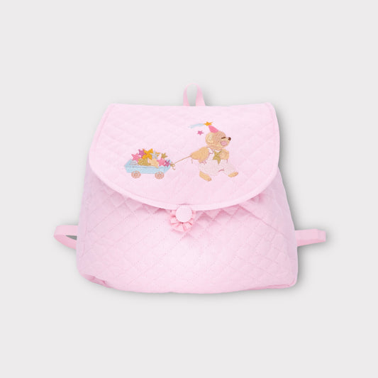 Zainetto Orsetto Fatina - Cotone Rosa - Collezione Bear | Embroidery Store di Letizia