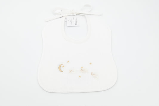 Bib stars and sheep - hand embroidered