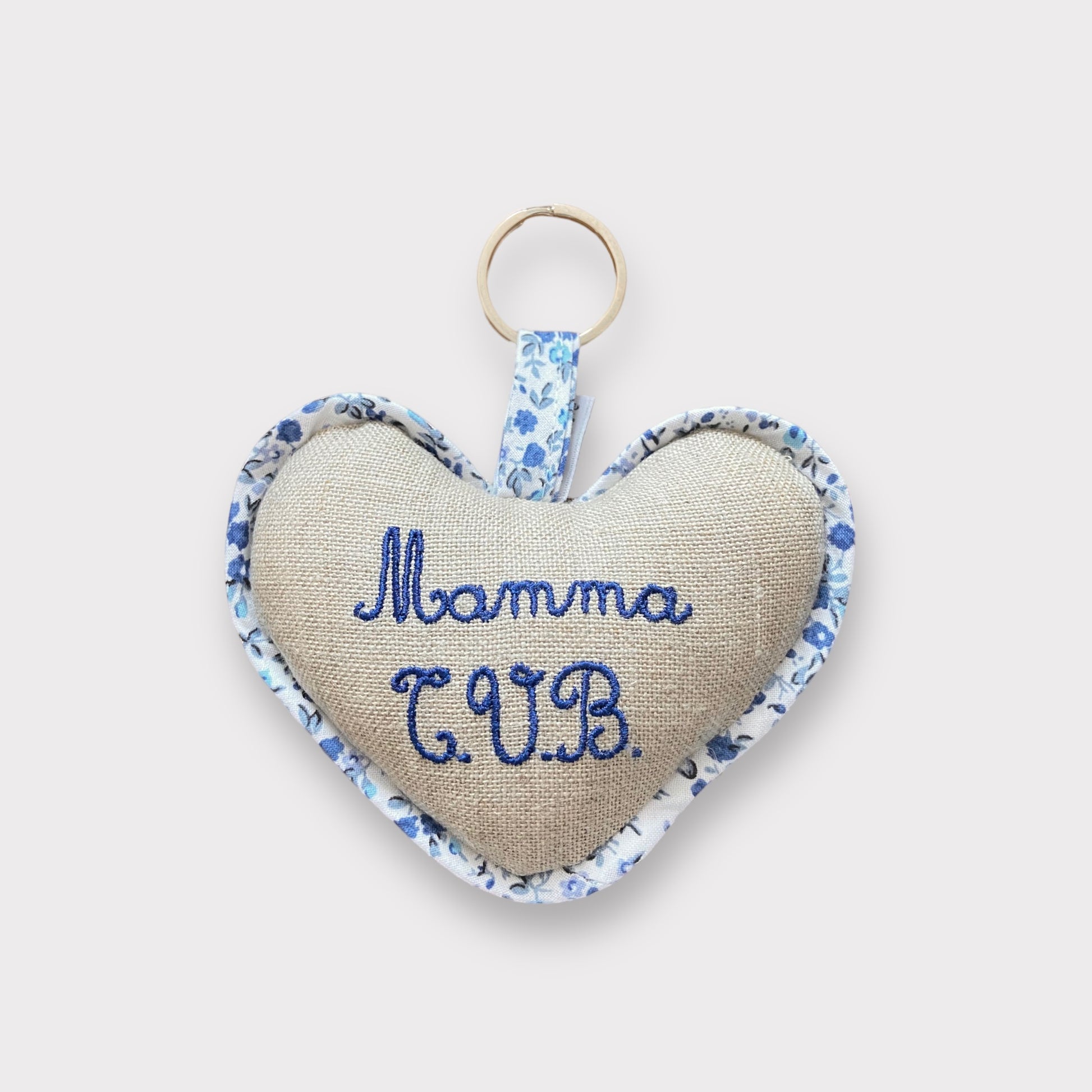 Portachiavi Cuore Mamma T.V.B.Mother's Day-Embroidery store Letizia –  Embroidery store di Letizia