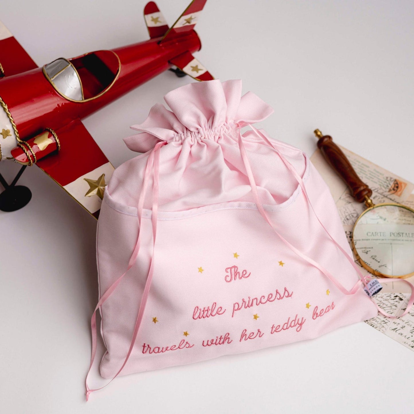 Pinke Produkttasche mit Teddybär für die kleine Prinzessin