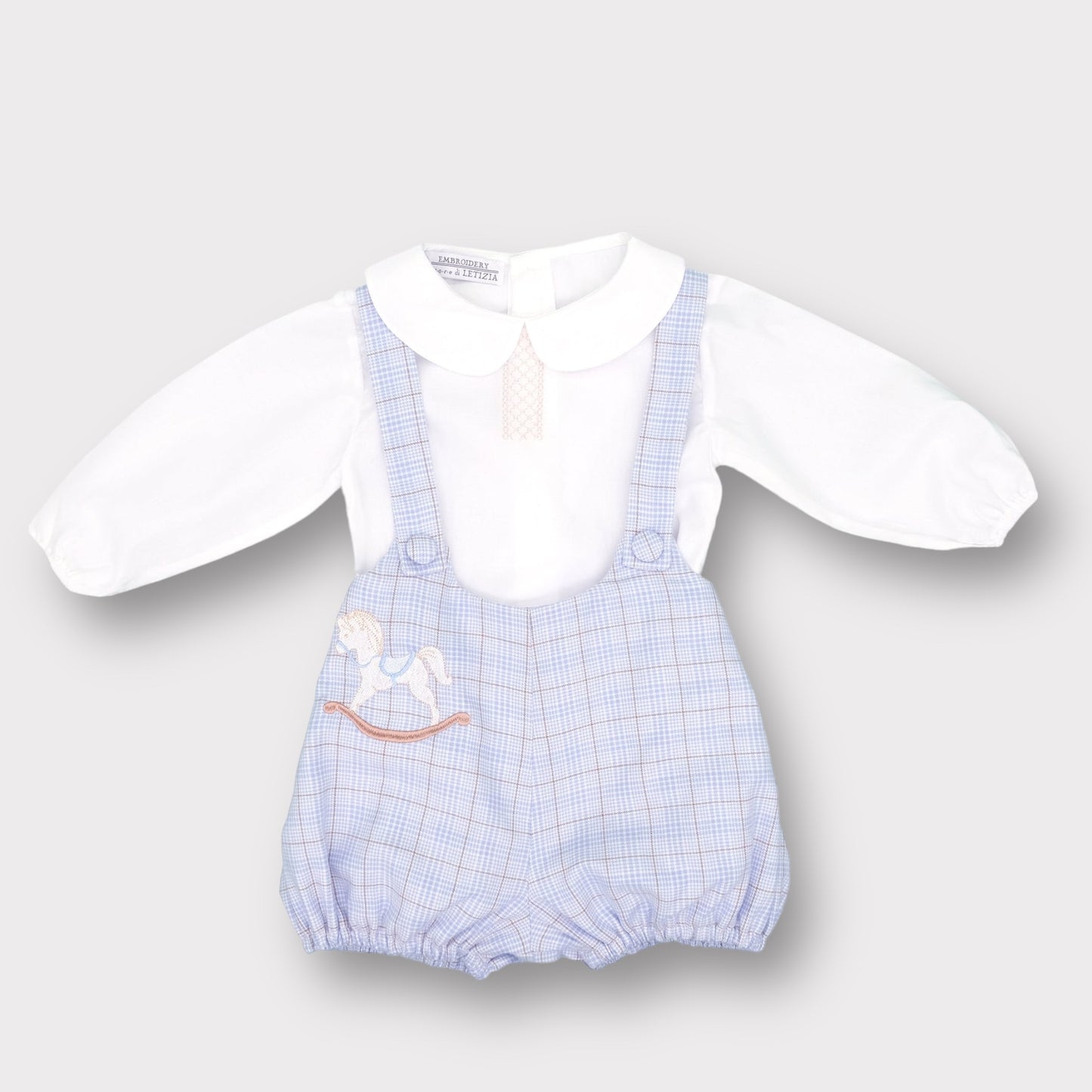 Elegantes besticktes Baby-Shirt | Größen 3-9 Monate - Letizia's Stickerei-Shop