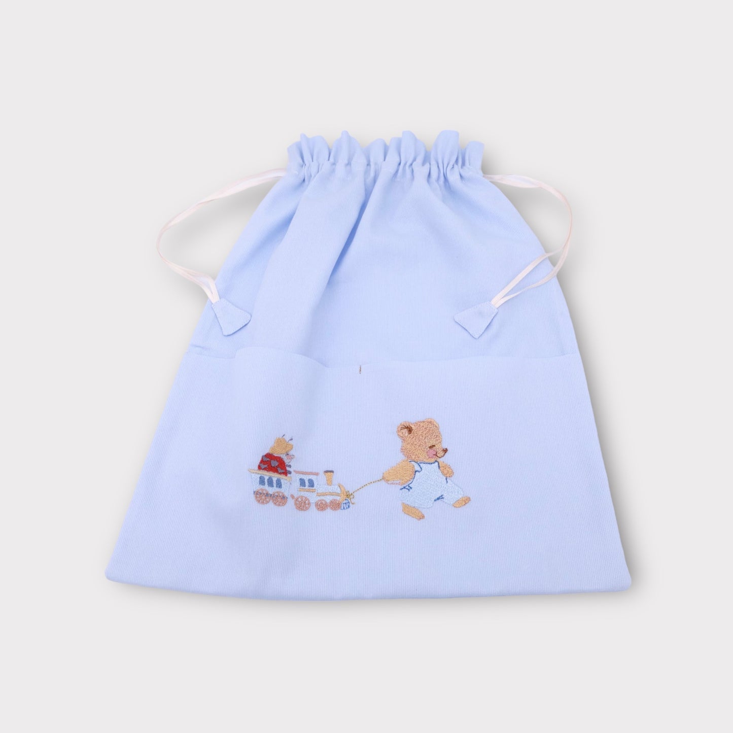 Bag with embroidery - for change, kindergarten and birth
