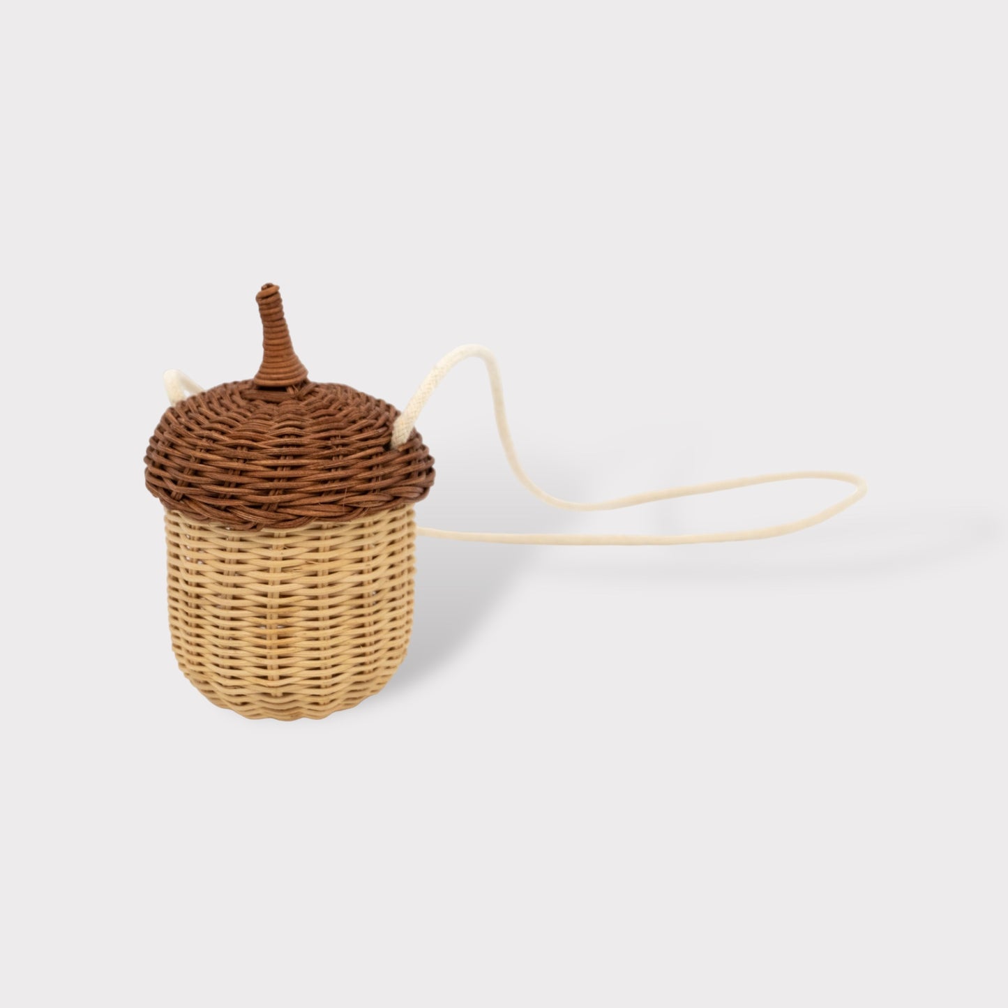 Mini Borsetta Ghianda in Rattan Naturale per Bambini | Embroidery Store di Letizia