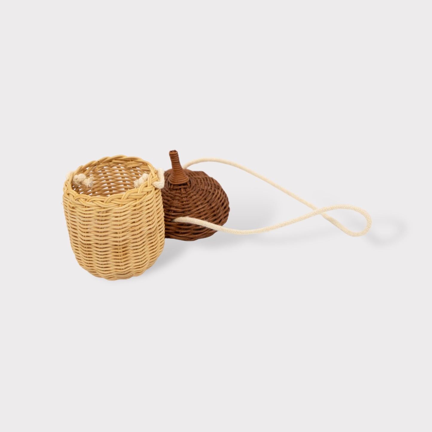 Mini Borsetta Ghianda in Rattan Naturale per Bambini | Embroidery Store di Letizia