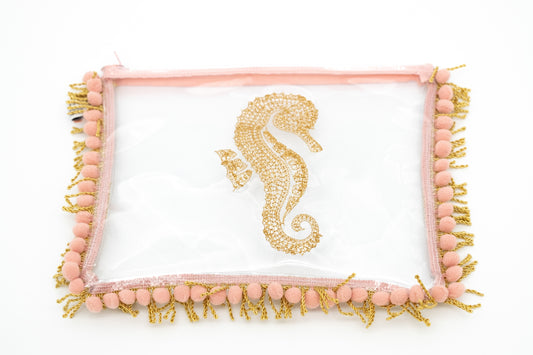 Crystal clutch bag - seahorse